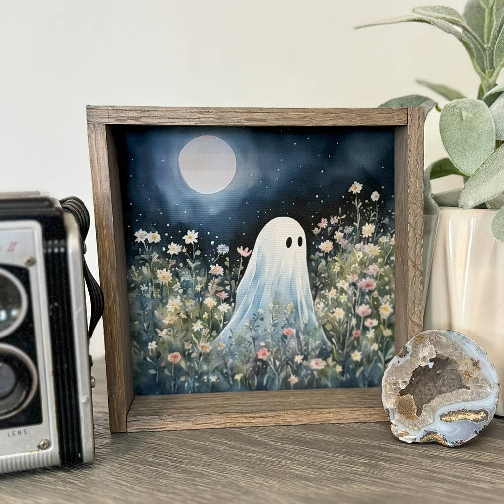 Wildflower Ghost, an 11x11 framed canvas print