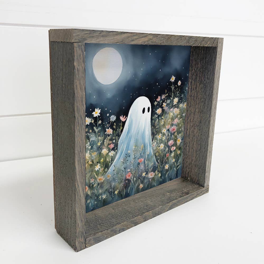 Wildflower Ghost, an 11x11 framed canvas print