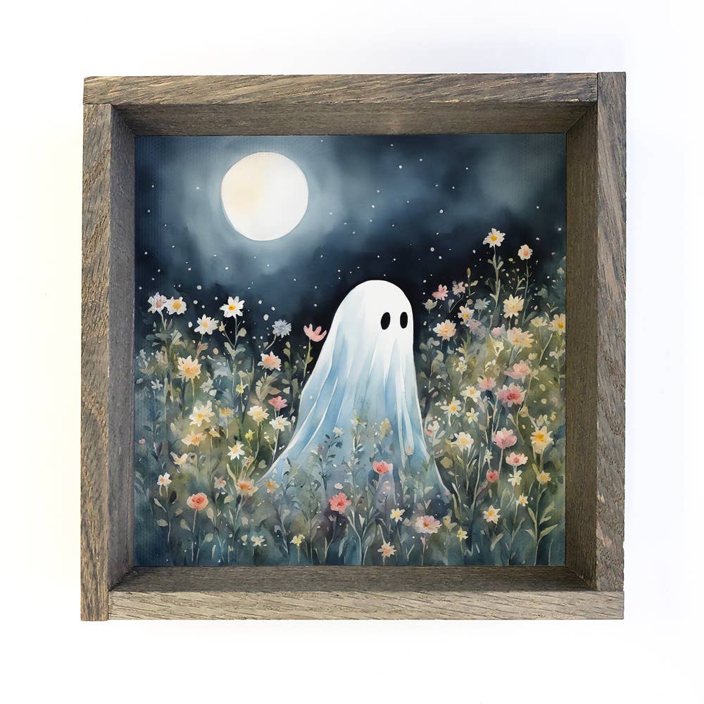 Wildflower Ghost, an 11x11 framed canvas print